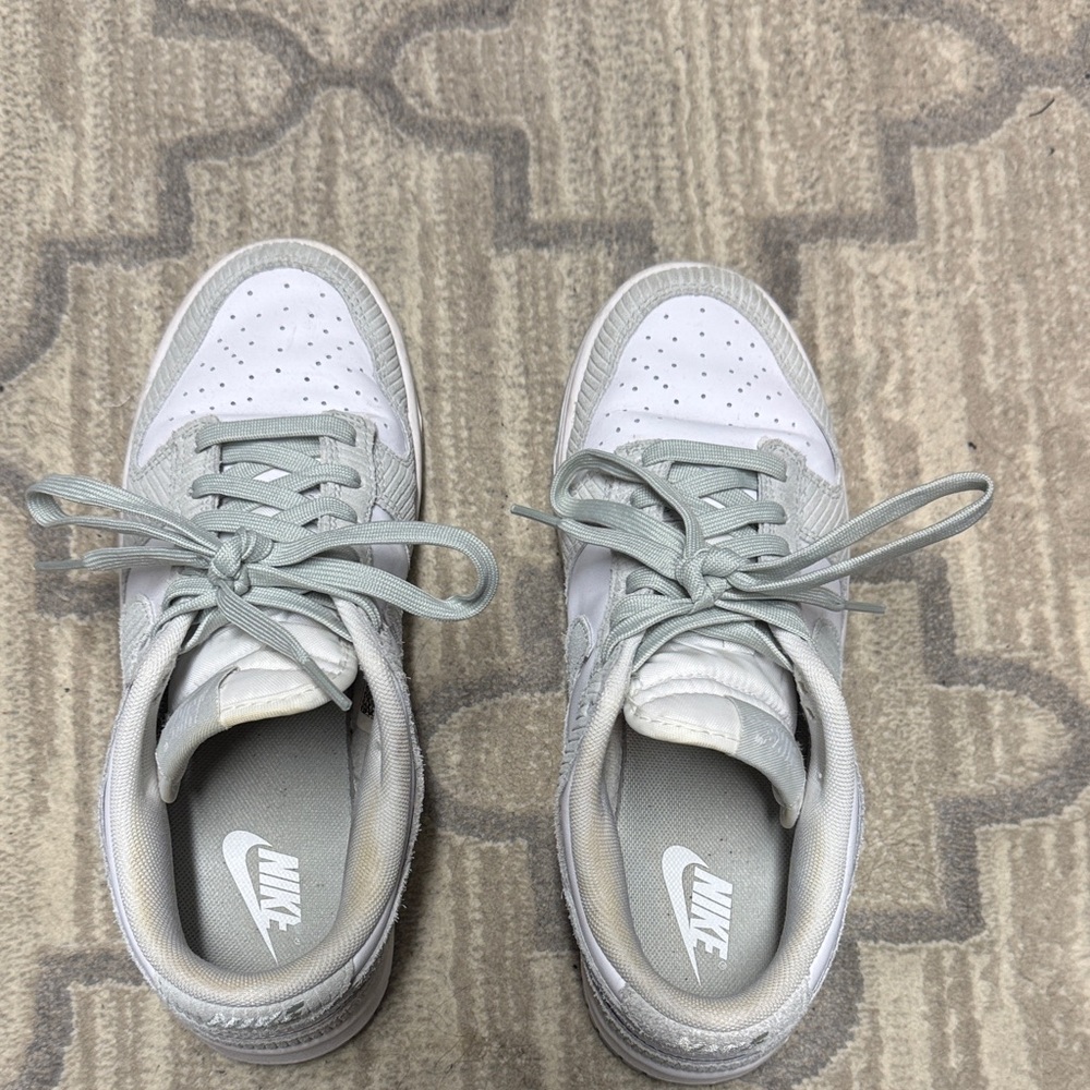 Nike Dunks Women's Light Gray and White Sneakers